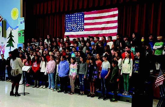  Mill Road Intermediate School students sing patriotic songs for veterans